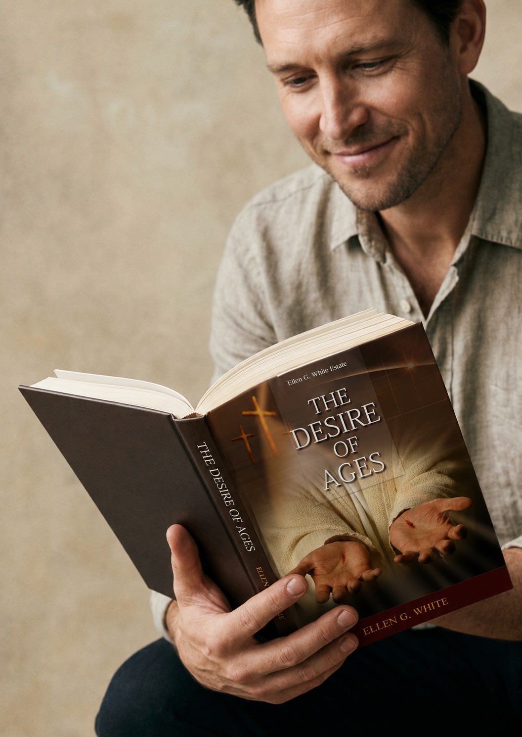 A reader with The Desire of Ages